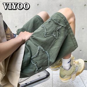 5xl heren y2k oversized star denim shorts mannen vintage harajuku jeans zomer high taille streetwear Koreaanse stijl 240430