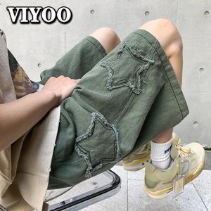 5xl heren y2k oversized star denim shorts mannen vintage Harajuku jeans zomer high taille streetwear Koreaanse stijl 240426