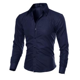 5XL grande taille marque-vêtements coton hommes solide doux hommes chemise à manches longues hommes chemises décontracté coupe ajustée