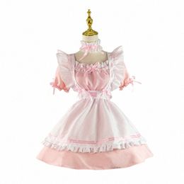 5XL Plus Taille Femmes Maid Outfit Anime Lg Dr Noir Blanc Apr Dr Lolita Dres Princ Party Cosplay Costume 2021 L6TW #