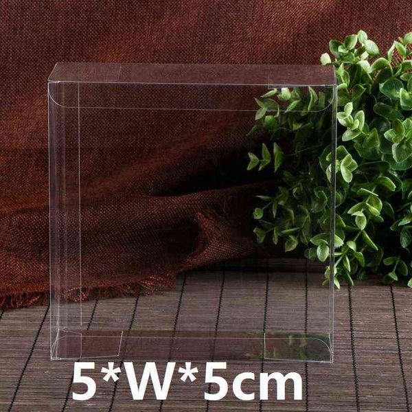 5xWx5cm Transparent Étanche En Plastique Transparent Tuck Top PVC Boîtes Jouet Boîte D'affichage Thé Alimentaire Boîte D'emballage De Noce Faveurs Boxe H1231