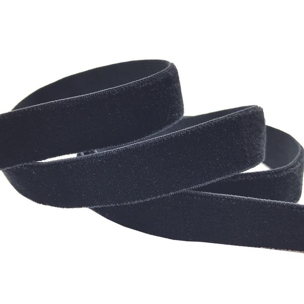 5 años 10 mm Velvet negro Correa elástica Accesorios de corbata de cabello Artesanía de mano de mano Diy Cadena de regalos