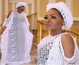 5YardsLot Dernest Design 2019 White de haute qualité Nigériane Nigériane en dentelle de dentelle africaine pour robe de fête WW01A8593214