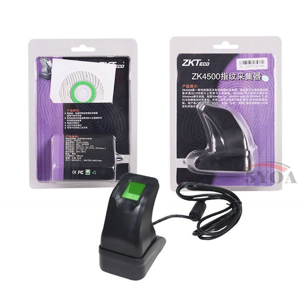 5YOA Lector biométrico de huellas dactilares USB Sensor Escáner de huellas dactilares ZKT ZK4500 Computadora PC Oficina en casa SDK gratuito con caja al por menor