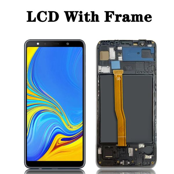 6.0 Haute qualité pour Samsung A7 2018 A750 LCD A750F A750FN Affichage avec des pièces de remplacement de numéros tactile à cadre