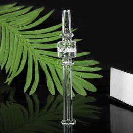 6.0 Pouce Verre Paille Nail Mini Nectar Collector Fumeurs Accessoires Épais Verre Clair Nid D'abeille Filtre Conseils Pyrex Brûleur À Huile Tuyau LL