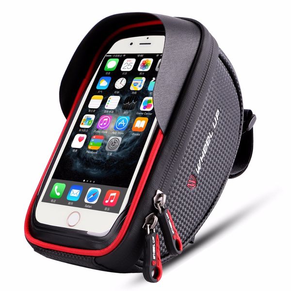 6.0 pouces étanche vélo vélo support pour téléphone portable support étui moto guidon montage sac pour iPhone X Samsung LG