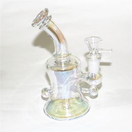 6.1 pulgadas Hookah Mini Glass Beaker Bong Dab Rigs 14mm Junta hembra con tazón Glass Bubbler Tuberías de agua Oil Rig Ash Catcher