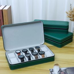 6/10/12 Organisateur de boîtes de rangement de montre portable Girds With Zipper Style Classic Multifonctional Watch Box 240418