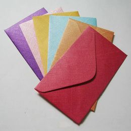 6 * 10cm Enveloppe de message gradué Banquet de voeux Invitation Colorful Mini Enveloppes Bank Cards Bank ID Enveloppe de stockage Th1411