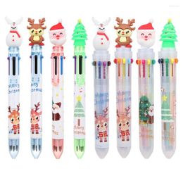 6/10Colors Leuke pen Santa Claus Xmas Cartoon Noel Deer Ballpoint Merry Christmas Gifts Stationery School Office Supply