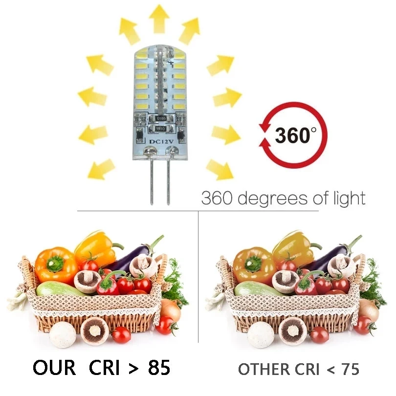 6- 10st/Lot G4 G9 LED-lampa 3W 5W 7W AC 110V 220V DC 12V LED-glödlampa SMD2835 Spotlight Chandelier Lighting Byt ut halogenlampor