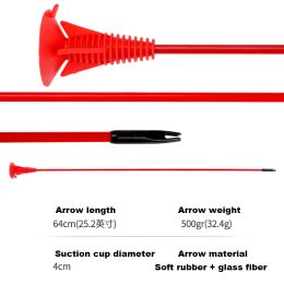 6/12 Piezas Flechas de Sucker de 64 cm Diámetro exterior 4 mm Flechas de fibra de vidrio adecuadas para adolescentes y niños para practicar arcos de tiro con arco