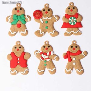 6/12 Stuks Gingerbread Man Ornamenten Kerstversiering Boom Opknoping Hangers Kerst Leuke Grappige Kid Gift 2024 Navidad Decor L230620