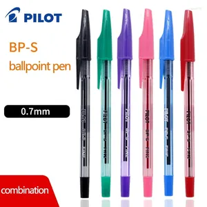 6/12pcs Japan Piloot Woodpecker Ballpoint Bal Pen BP-S-F Classic 0,7 mm transparante staaf Pull Cap Medium Oil Student Office Special