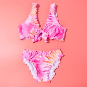 6-14 jaar dot badpak falbala kinderen bikinis zomer meisjes badmode bikini kinderen biquini infantil badpak A365