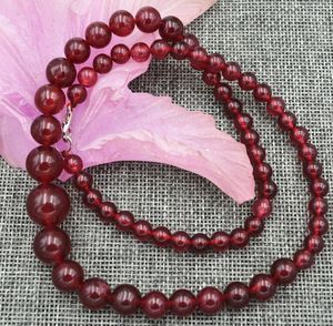 6-14mm Echt Natuurlijke Ruby Gem Tower Type Ketting 18 