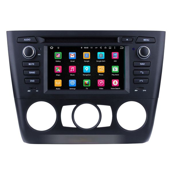 Lecteur vidéo de navigation multimédia dvd de voiture de 6,2 pouces pour 2004-2012 BMW Série 3 E81 E82 E88 climatiseur manuel Audio Hd