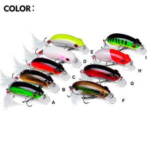 6.2cm 10g Hard Minnow Señuelos de pesca Cebo Realista Swimbait Bass Crankbait para lucios / truchas / Walleye / Redfish Tackle con ojos de pesca 3D Fuertes anzuelos triples 200pcs / lot