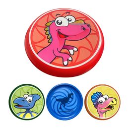 6,3 inch Kids Flying Disk Sports Toys Cartoon Dinosaur Patroon PU Materiaal Soft Flying Disk Toys Children's Outdoor