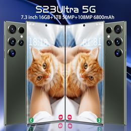 Nouveau smartphone haut de gamme transfrontalier grand écran de 6,3 pouces S23Ultra true 8 cœurs véritable 4G tout-en-un 16G + 1 To
