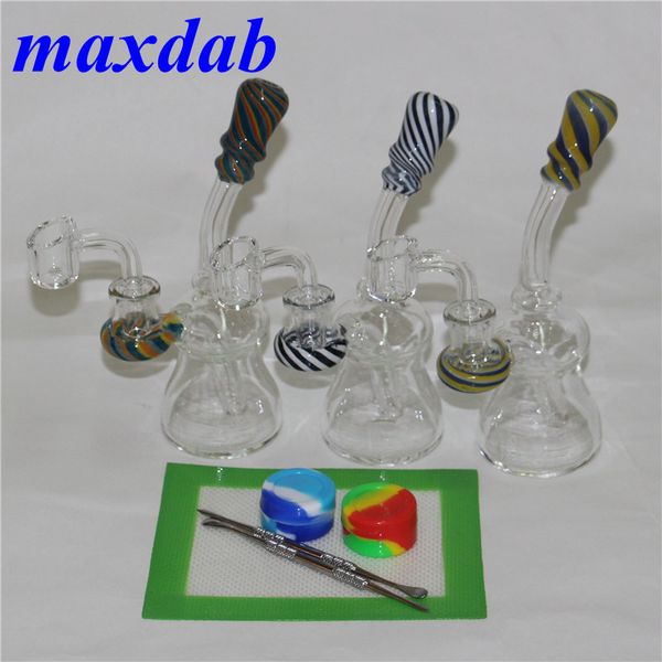 6,3 pouces Bong Beaker narguilé Conduites d'eau en verre Bongs barboteur tube droit capiteux Pyrex bol d'herbes Dab Rig Oil Rigs quartz banger