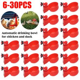 6-30 piezas Copas de agua de pollo automáticas de plástico Copas avícola de aves