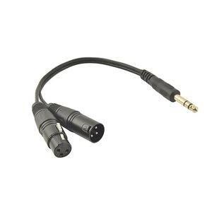 6.35 cm tot XLR Male+XLR vrouwelijke audio -adapter kabelmixer Power versterker mobiele geluidskast 6,5 cm tot XLR