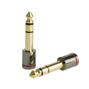 6.35 mm mannelijke plug tot 3,5 mm connectoren adapter vrouwelijke connectoraansluiting hoofdtelefoon versterker audioadapter microfoon aux 6.3 3,5 mm converter zwart grijze kleur