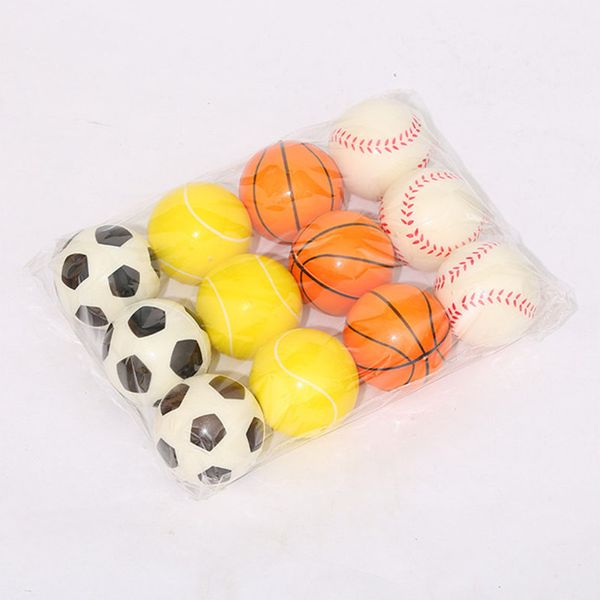 6.3 cm Squishy Slow Rising Ball Bubble Fidget Toys Squeezy Foam Sponge PU Fútbol Baloncesto Tenis Béisbol Descompresión Juguete Regalo Alivio del estrés Favor de fiesta