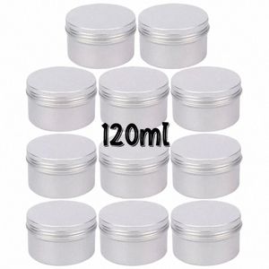 6-48 Stuks Lege Hervulbare Fles Kaars Pot Pot Lippenbalsem Cosmetica Ctainer Haar Wax Pot Aluminium Thee Blikjes Metalen Geschenkdoos 120 Ml R2Bn #