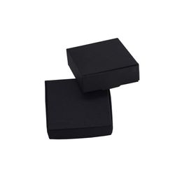 6 5 6 2 cm 50 pièces Lot noir cadeau Carton Kraft boîte de papier de mariage boîte de bonbons faveurs de fête boîtes de rangement de savon bijoux paquet Box256n