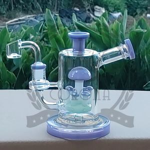 6,5 pouces verre dab rig bong narguilé arc-en-ciel nuage tuyau d'eau en verre avec bol ou banger à quartz