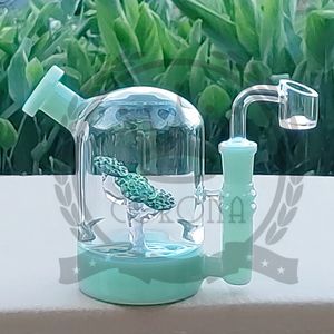 6,5 pouces mini verre capiteux dab rig narguilé unique arc-en-ciel nuage conduite d'eau bong avec bol de nuage