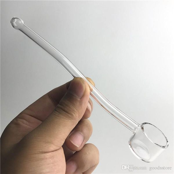 6.5 pouces 25mm Quartz Nectar collecteurs narguilé cuillère paille Tube Mini brûleur à mazout tabac plat haut fumer clou tuyau