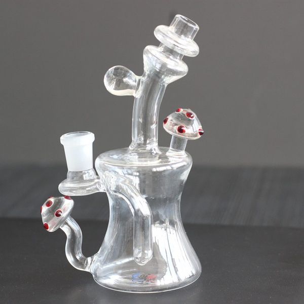 6.5 Pouces Verre Bong Narguilé Champignon Fumer Pommeau De Douche Inline Perc Brûleur À Huile Dap Rigs pour Chisha Shisha