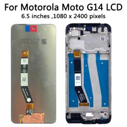 6.5''Ooriginal pour Motorola Moto G14 LCD PAYF0010in Affichage avec numériseur à écran tactile Assambment pour le cadre d'affichage MOTOG14