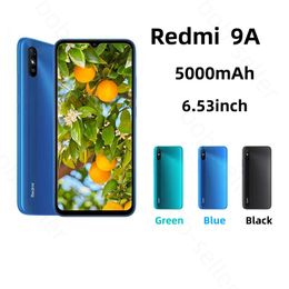 6,53 pouces Xiaomi Redmi 9A 10A 4G Android Global ROM Téléphone de marque chinoise Déverrouillage du visage 5000mAH DualSIM 4 + 64GB 13MP 120HZ Helio G25 Smartphone