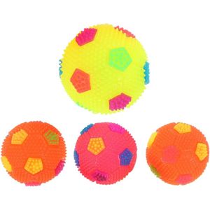 6.5Cm LED Ballon De Football Clignotant Allumer Spike Balles Rebondissantes Éclairage Sonore Massage Football Enfants Jouets Flash Jouet Squeaky pour Party Favor