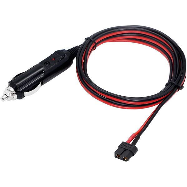 Cargador de encendedor de cigarrillos de 6,5 pies macho a cable hembra XT60 para bomba de aire infladora de neumáticos inversor de coche