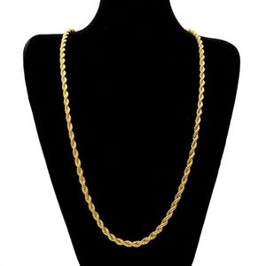 6 5 mm dik 75 cm lang touw ed ketting goud verzilverde hiphop zware ketting voor mannen dames242e