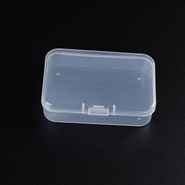 Caja de almacenamiento transparente vacía, 6,5x4,5x2cm, joyeros