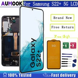 Pantalla LCD OLED de 6,6 "para Samsung Galaxy S22+ 5G con marco para Samsung S22+ LCD SM-S906B/DS SM-S906W SM-S906E SM-S906N SM-S906E/DS Conjunto de digitalizador de pantalla táctil