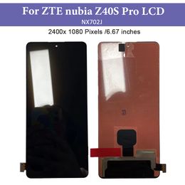6.67''original pour ZTE Nubia Z40S Pro Touch Screen Digitizer Assembly pour ZTE Nubia Z40Spro LCD NX702J Affichage AMOLED avec cadre