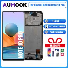 6.67 "AMOLED -scherm voor Xiaomi Redmi Opmerking 10 Pro LCD Display M2101K6G M2101K6R Touchenscherm Digitizer onderdelen Reparatie vervangen