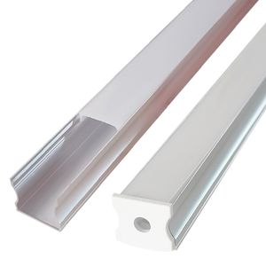 6.6ft/2m zilver LED-kanaal met melkachtig wit LED-licht Diffuser Dieper ontwerp Super breed aluminium LED-track Extrusie voor waterdichte, V-Shape Channel Crestech168