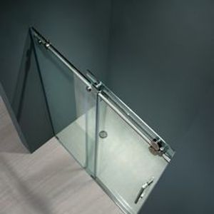 Kit de quincaillerie pour porte de douche coulissante en ligne, 6,6 pieds, double rouleau, rail coulissant en verre sans cadre, nouveau, USA