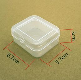 6.7 * 5.7 * 3 cm PP Transparant Plastic Horloge Box Tool Hardware-accessoires Ontvang de verpakkingsdoos Snelle verzending SN1604