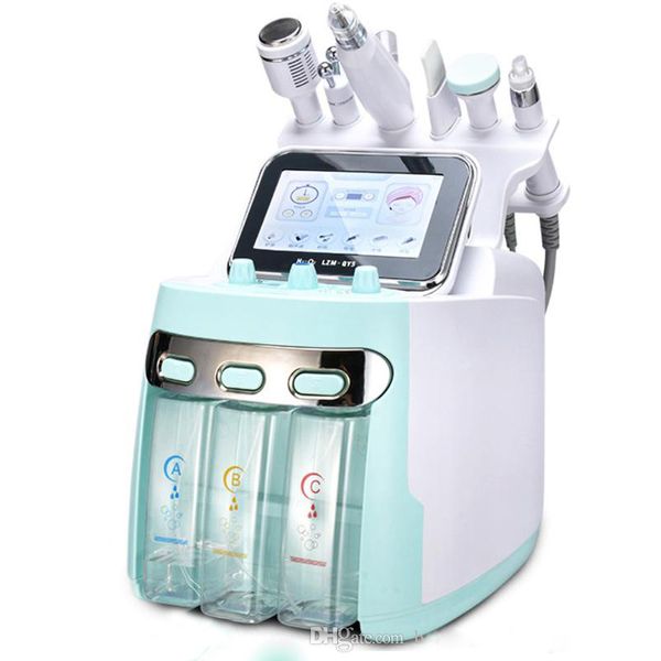 6/7 en 1 H2 O2 Hydra Dermabrasion Eau du visage Aqua Oxygène Pistolet RF Hydro Microdermabrasion Peeling Vide Peau Propre Rajeunissement de la peau