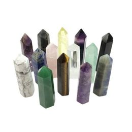 6 ~ 7cm Complete variëteit Ruwe Quartz Pijler Kunst Energiesteen Wand Reiki Healing Obelisk Torenpunten Edelsteen Natuur Kristal Lgwap